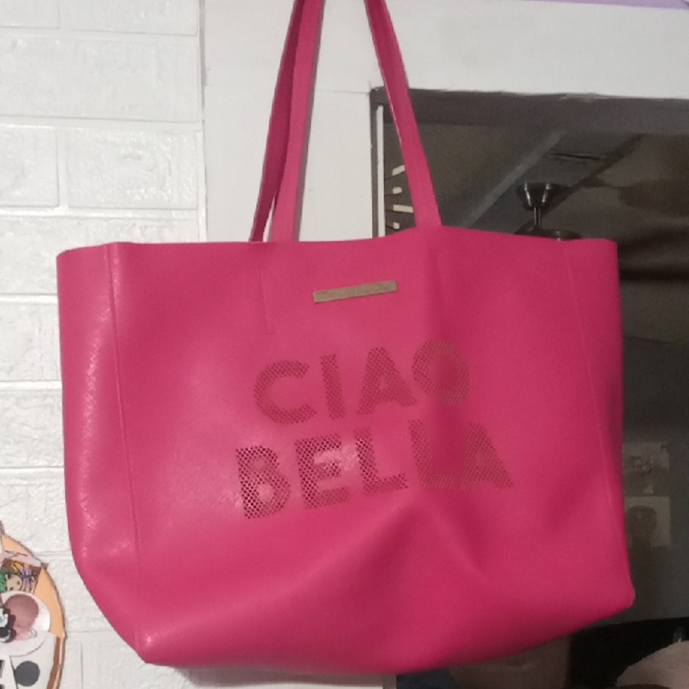 Vince Camuro Ciao Bella Pink Tote Bag
